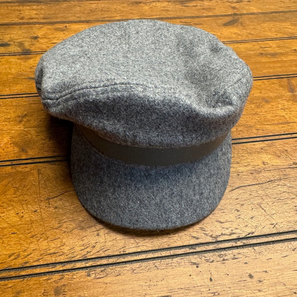 Kooringal‎ Grey Wool Blend Fiddler Cap Baker Boy Hat 57cm One Size Fits Most